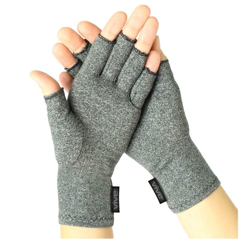 Vive Health Arthritis Compression Gloves - Soft Open Finger Design - Pair - Senior.com Arthritis Gloves